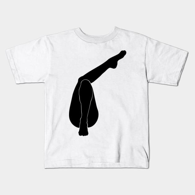 woman silhouette Kids T-Shirt by Leticia Diab